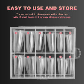 Lifestyle image of Ranrose Duck Nail Tips during a nail art session