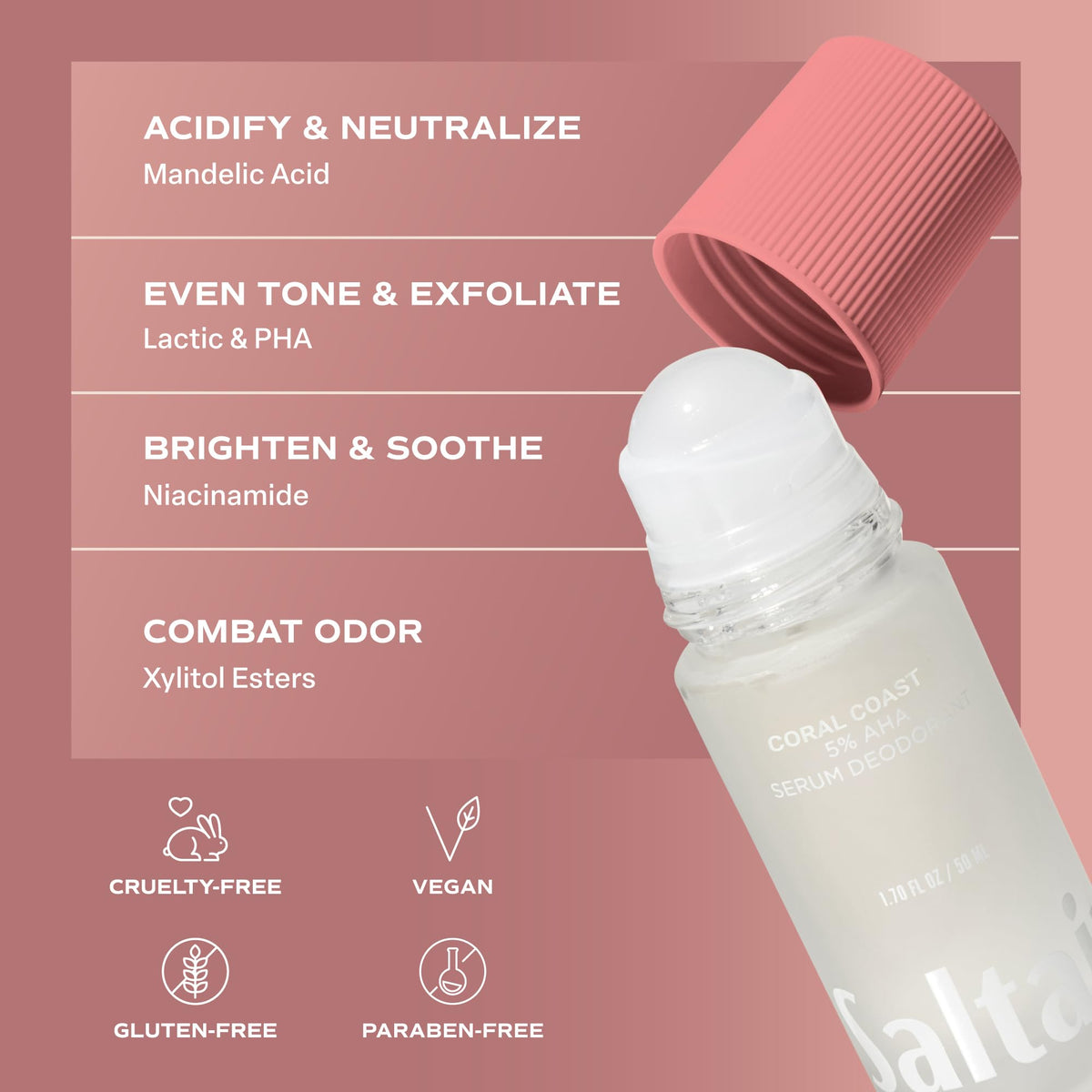 Lifestyle image of Saltair Serum Deodorant in use