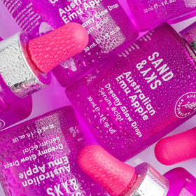 Lifestyle image of Sand & Sky Vitamin C Serum Glow Drops on a vanity