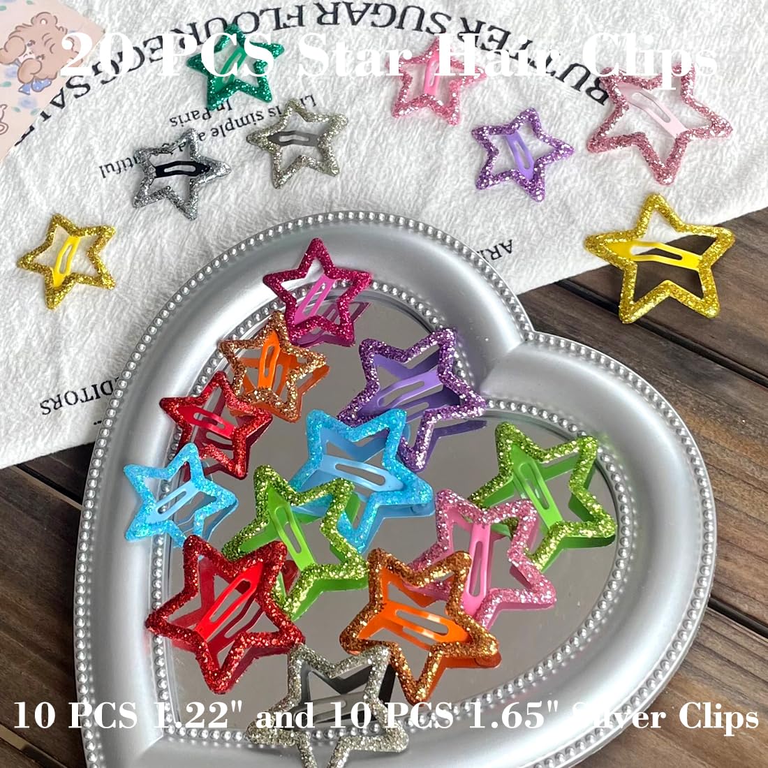Lifestyle image of Seneeel Star Hair Clips in use