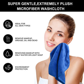 Lifestyle image of SINLAND Microfiber Facial Cloth in use