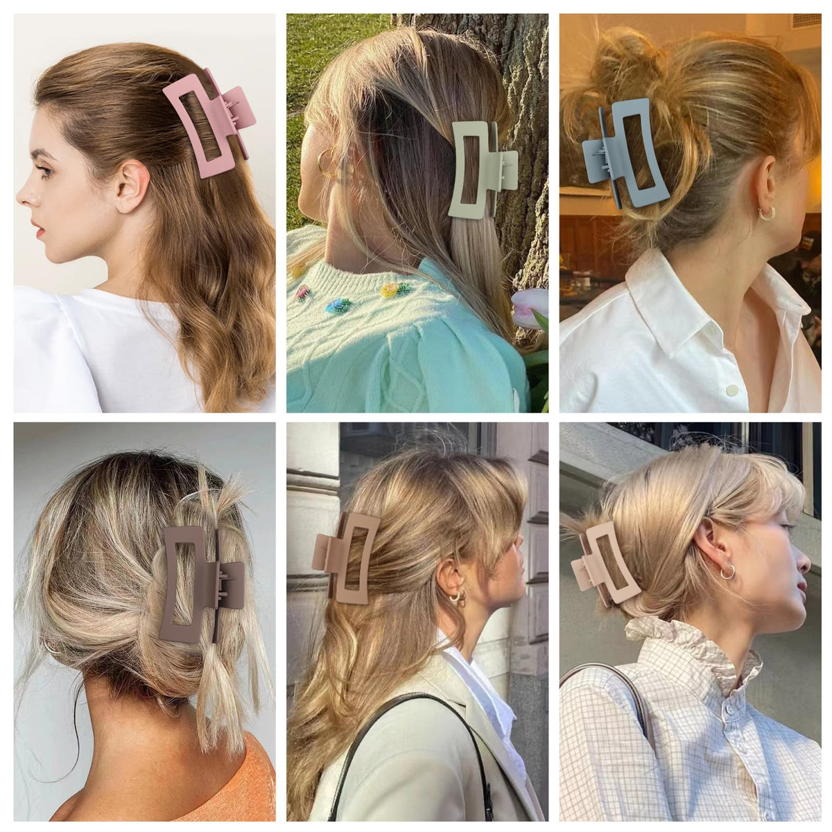 Lifestyle image of Sisiaipu Square Hair Clips being used to style hair