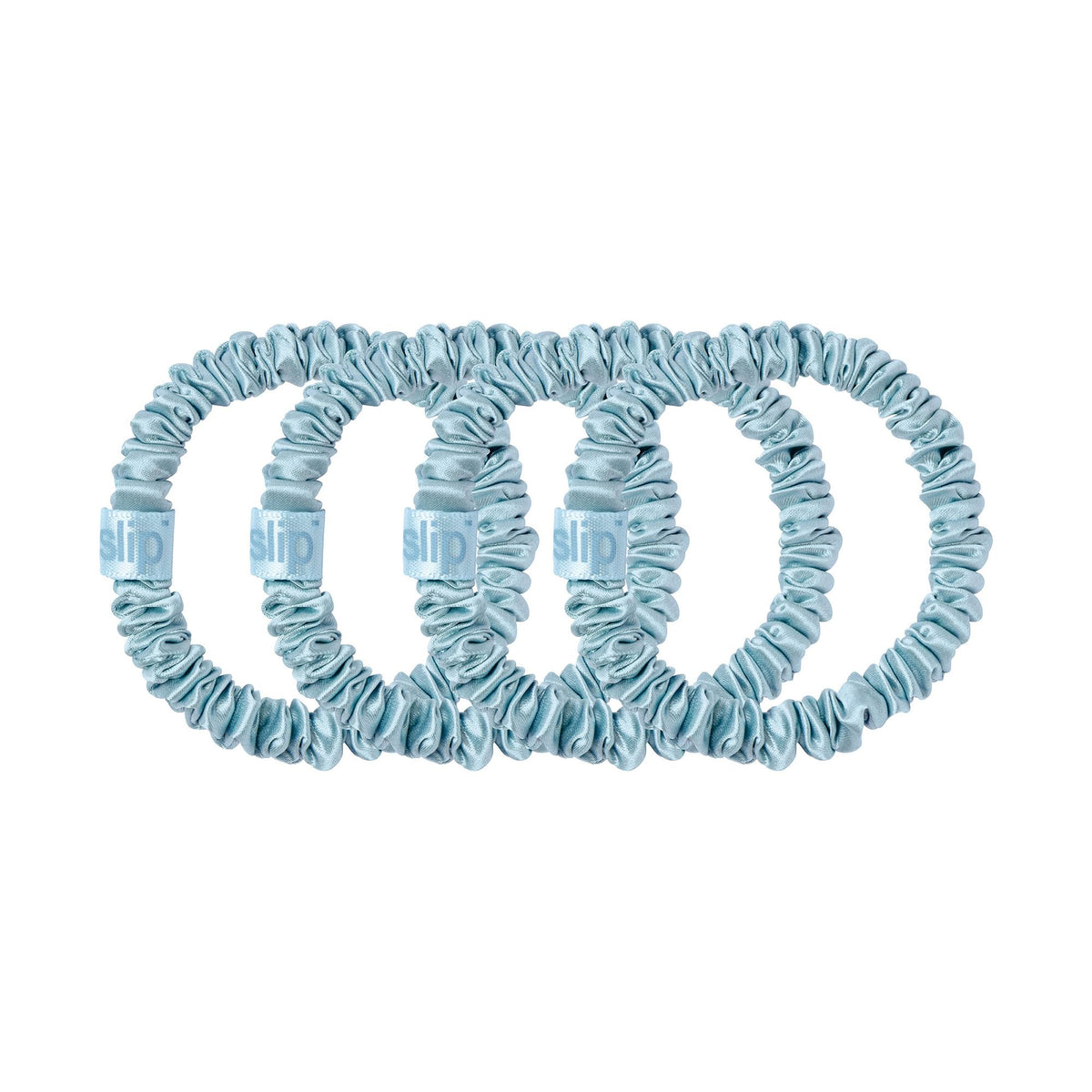 Lifestyle image of SLIP Silk Hair Ties in use with styled hair