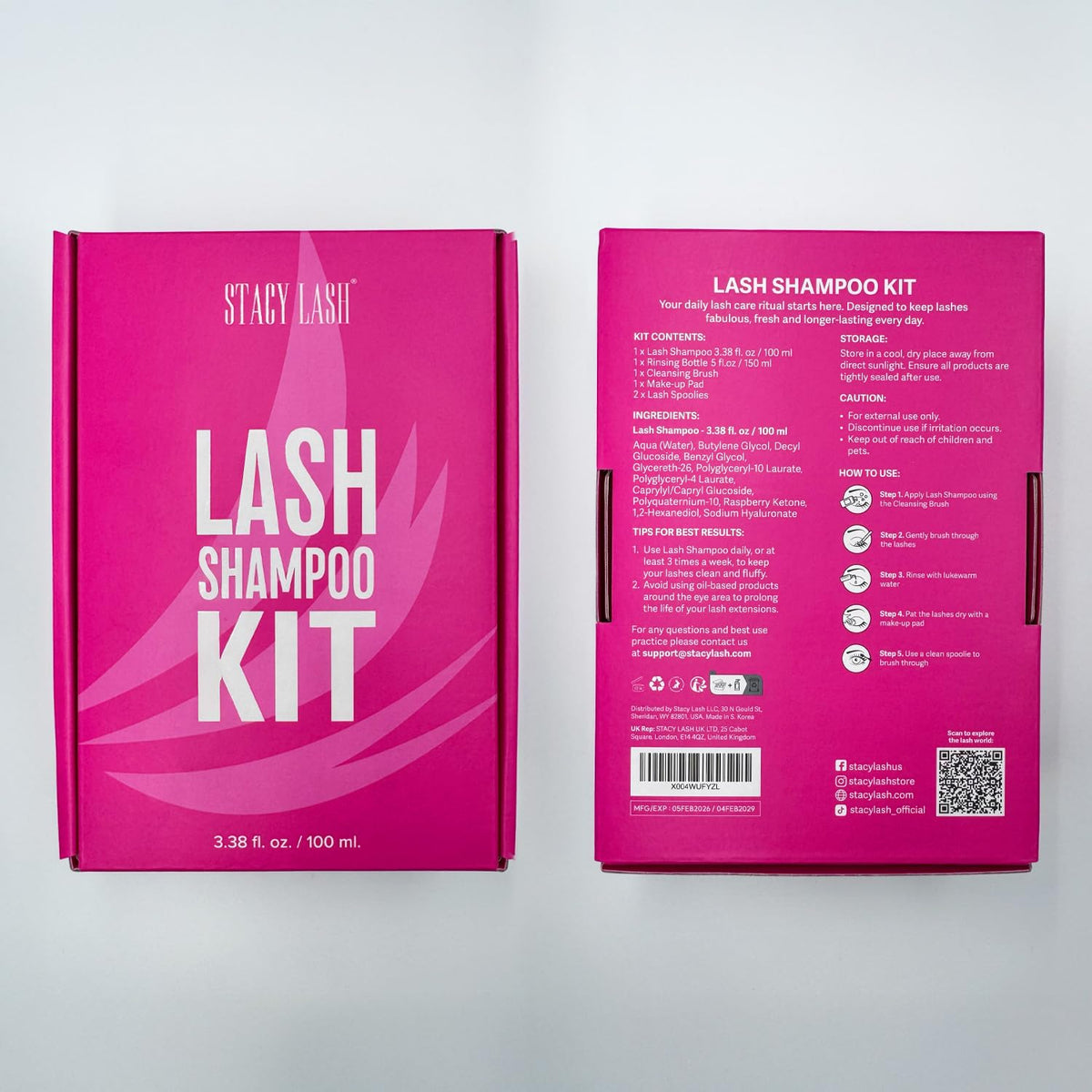 Lifestyle image of STACY LASH Lash Shampoo being used