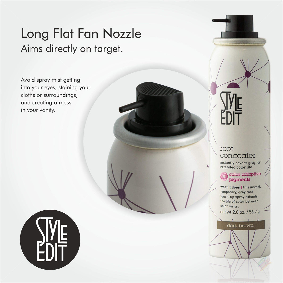 Lifestyle image of STYLE EDIT Root Touch Up Spray in use