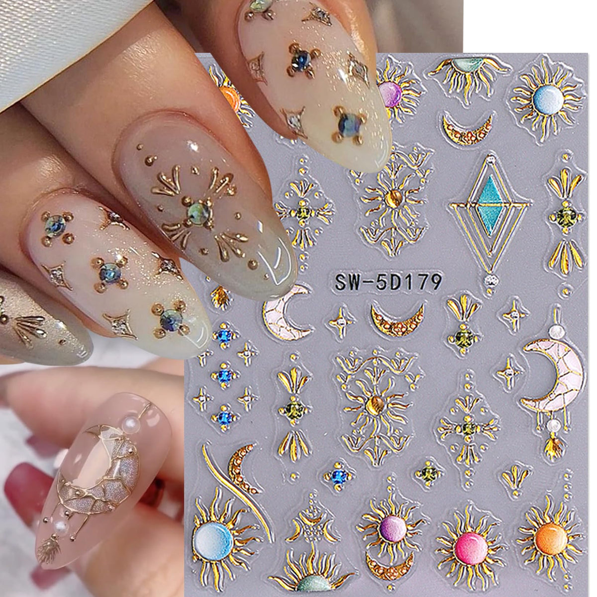 Lifestyle image of STZPRONAIL nail stickers applied on nails