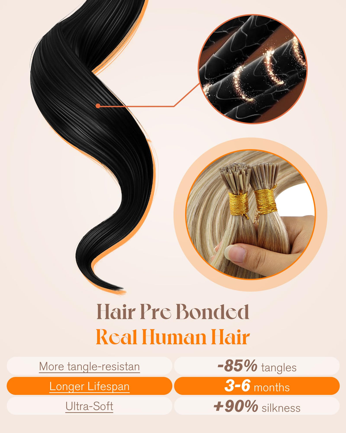 Lifestyle image of Sunny Hair extensions styled