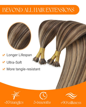 Lifestyle image of Sunny Hair extensions styled in a ponytail
