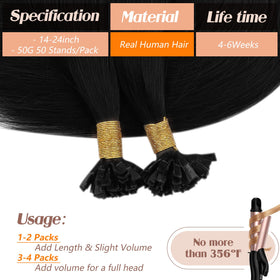 Lifestyle image of Sunny Hair K Tips Hair Extensions in use
