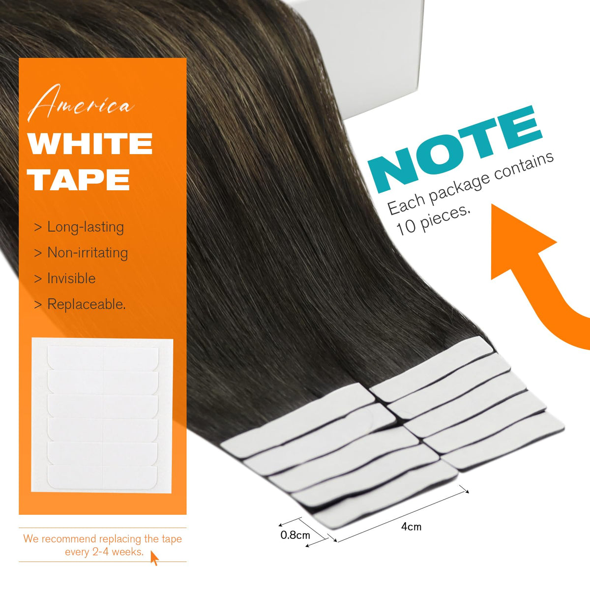 Lifestyle image of Sunny Hair Tape in Hair Extensions styled