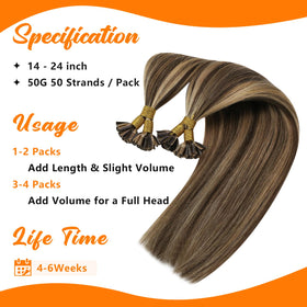 Lifestyle image of Sunny Hair U Tip Hair Extensions styled in hair