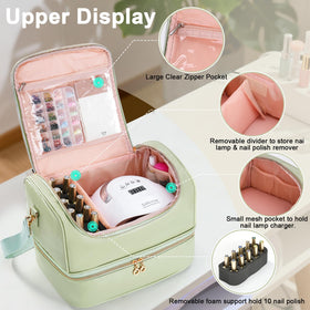 Lifestyle image of Uross Nail Polish Organizer Bag in use
