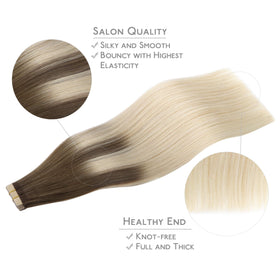 Lifestyle image of Wennalife Tape in Hair Extensions styled in hair