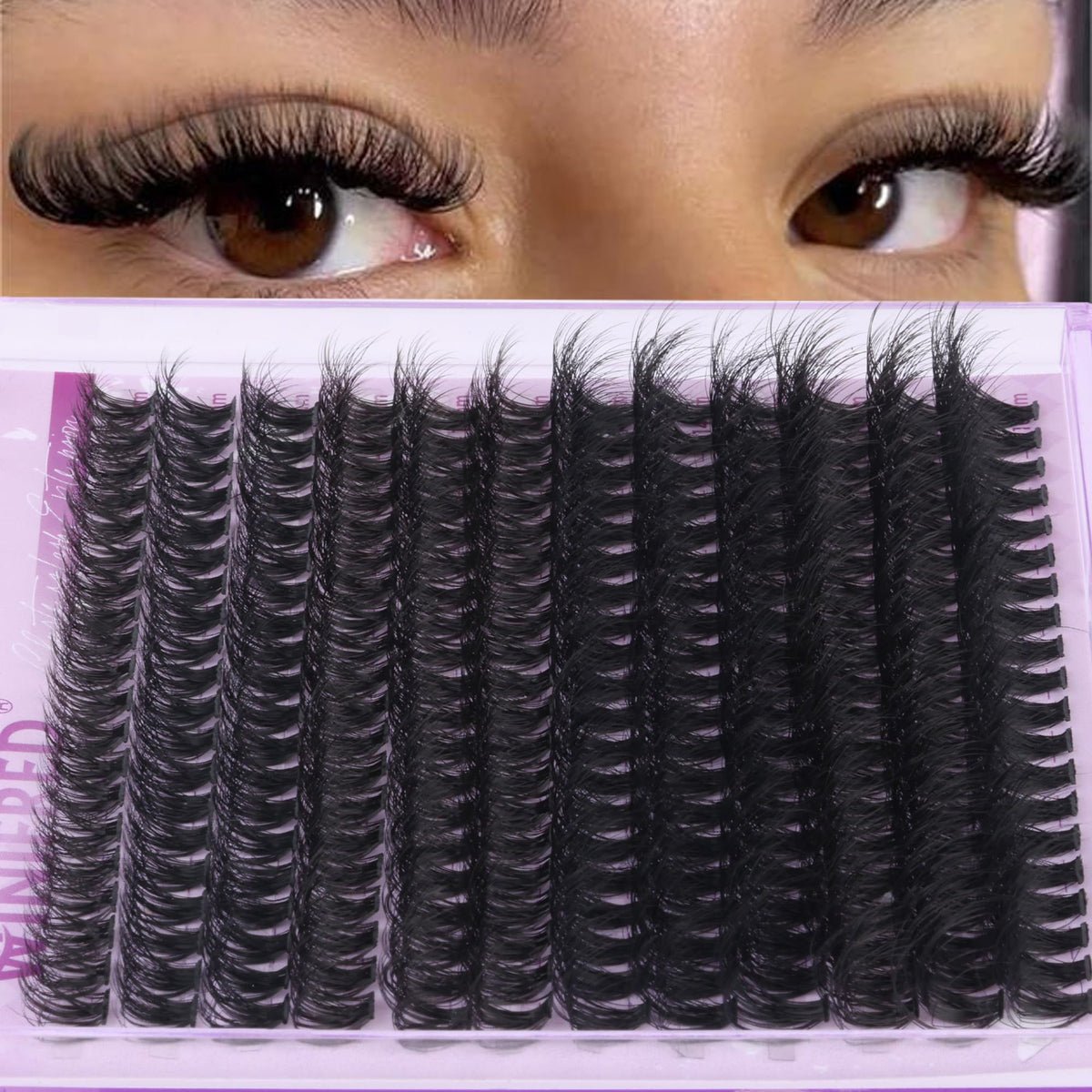 Lifestyle image of Winifred Lash Clusters applied