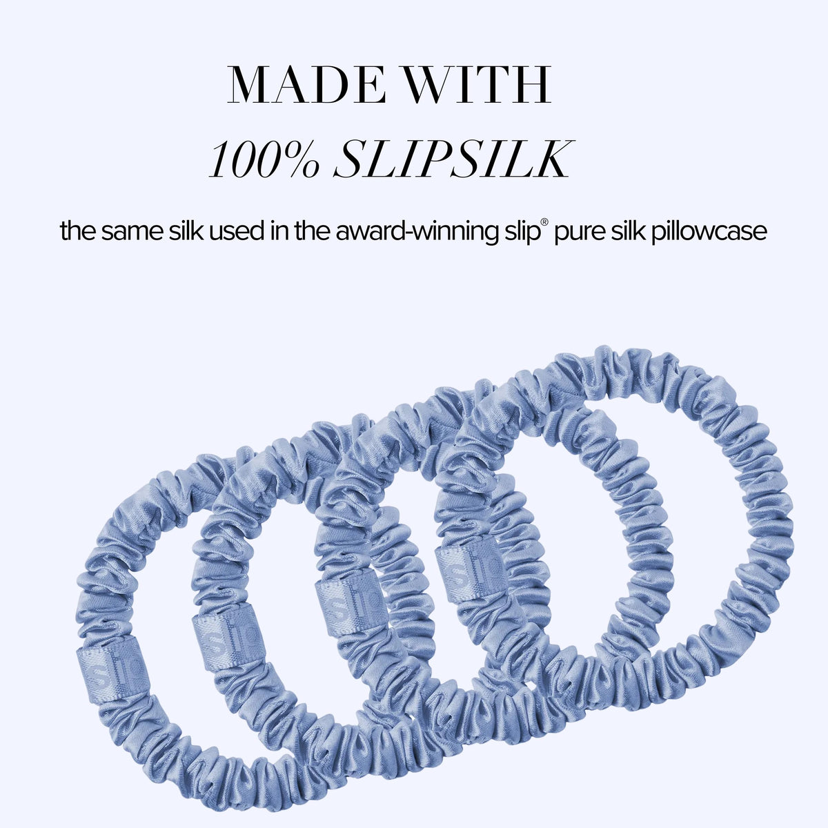 Lifestyle image of woman using SLIP silk scrunchie