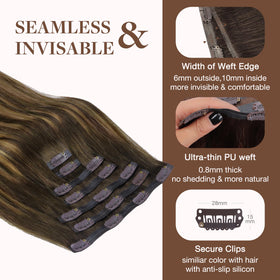 Lifestyle image of woman wearing GOO GOO Clip in Hair Extensions