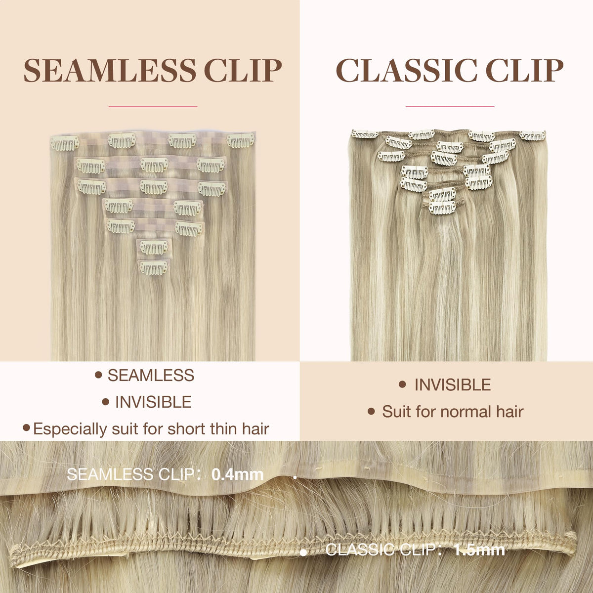 Lifestyle image of woman wearing GOO GOO Clip in Hair Extensions