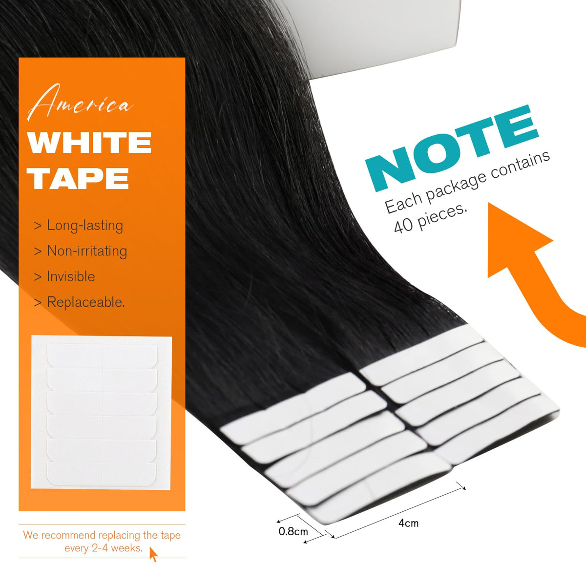 Lifestyle image of woman wearing Sunny Hair Tape in Extensions