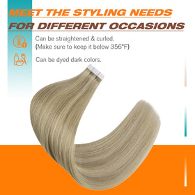 Lifestyle image of woman wearing Sunny Hair Tape in Extensions