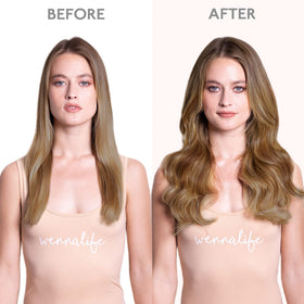 Lifestyle image of woman wearing Wennalife Clip in Hair Extensions