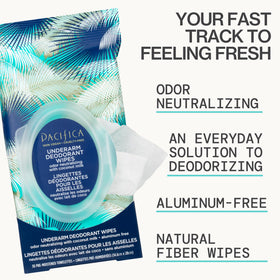 Lifestyle photo of Pacifica Deodorant Wipes in use