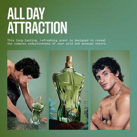 Lifestyle scene featuring Jean Paul Gaultier Le Beau Paradise Garden