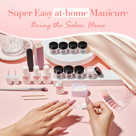 Lifestyle scene of AZUREBEAUTY dip powder nails in use