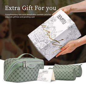 Lifestyle scene of BOYATU Travel Makeup Bag in use