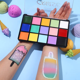 Lifestyle scene of friends using UCANBE Face Body Paint at a party
