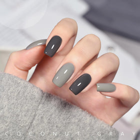 Lifestyle scene of GAOY Grey Nude Gel Nail Polish in use