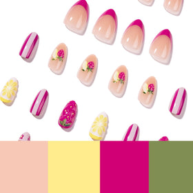 Lifestyle scene of HPYFOI Press On Nails being applied