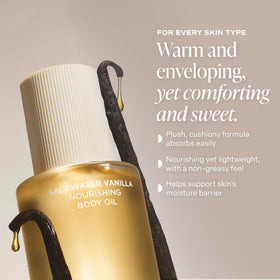 Lifestyle scene of Saltair Body Oil in bathroom