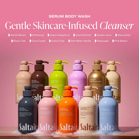 Lifestyle scene of Saltair Body Wash in a bathroom