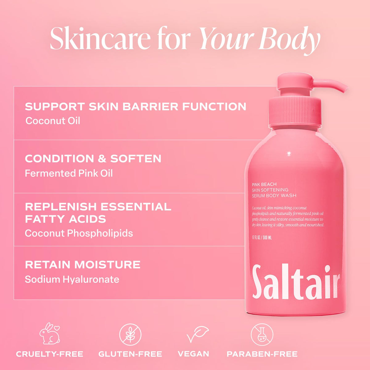 Lifestyle scene of Saltair Body Wash in a bathroom
