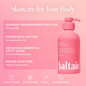 Lifestyle scene of Saltair Body Wash in a bathroom
