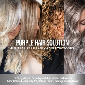 Lifestyle scene of SUNATORIA Purple Hair Mask in a bathroom
