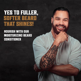 Lifestyle scene of Viking Revolution Beard Wash & Conditioner Set on a bathroom shelf