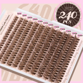 Lifestyle scene showing application of Yawamica lash clusters