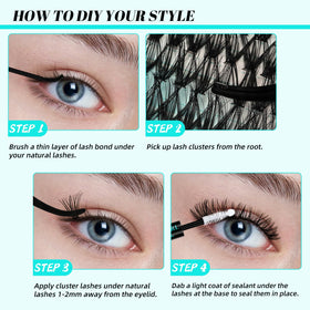 Lifestyle scene using AMZGIRL LASH Lash Clusters