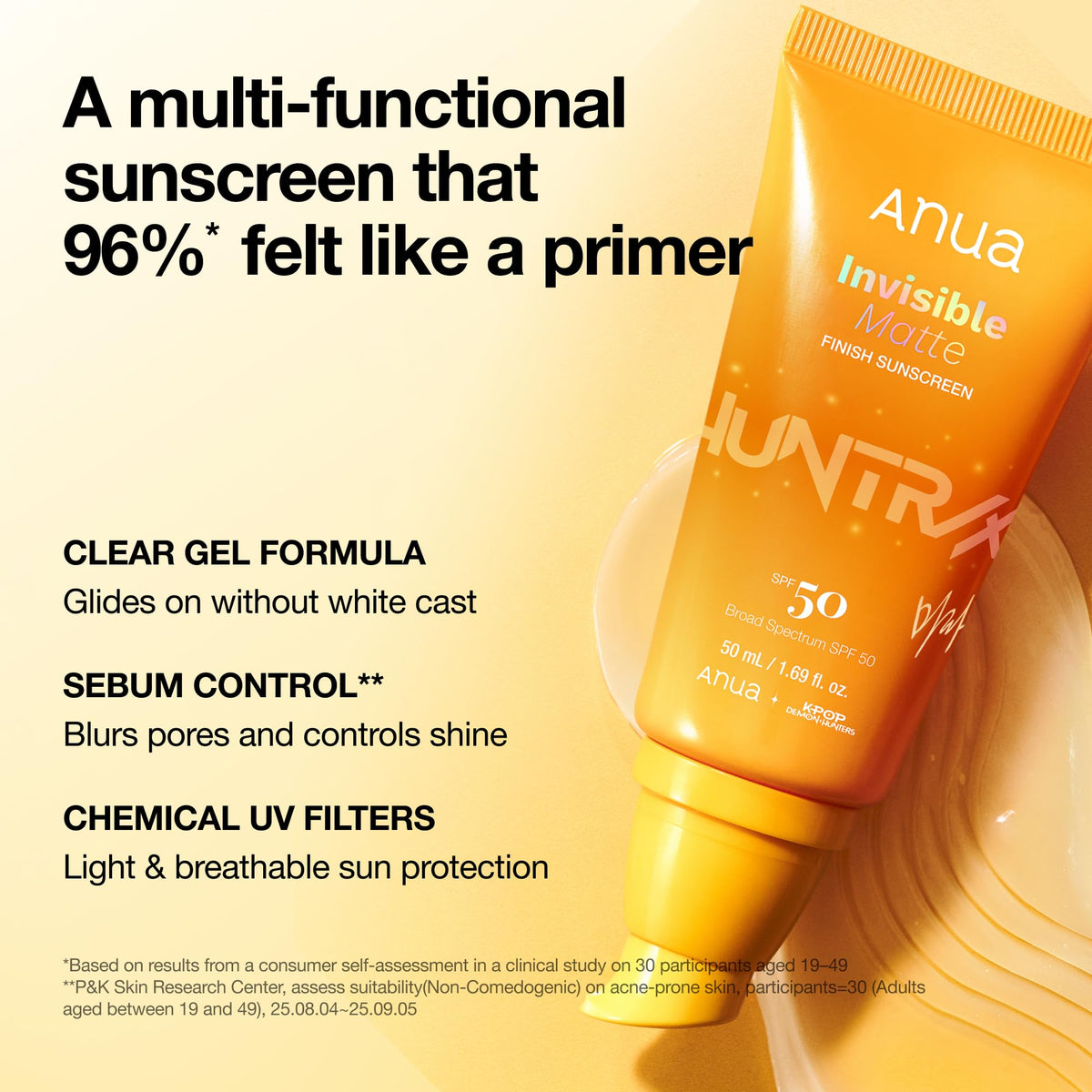 Lifestyle scene using ANUA Invisible Matte Finish Sunscreen outdoors