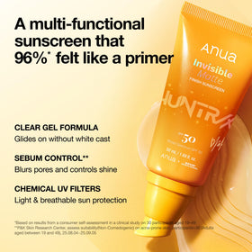 Lifestyle scene using ANUA Invisible Matte Finish Sunscreen outdoors