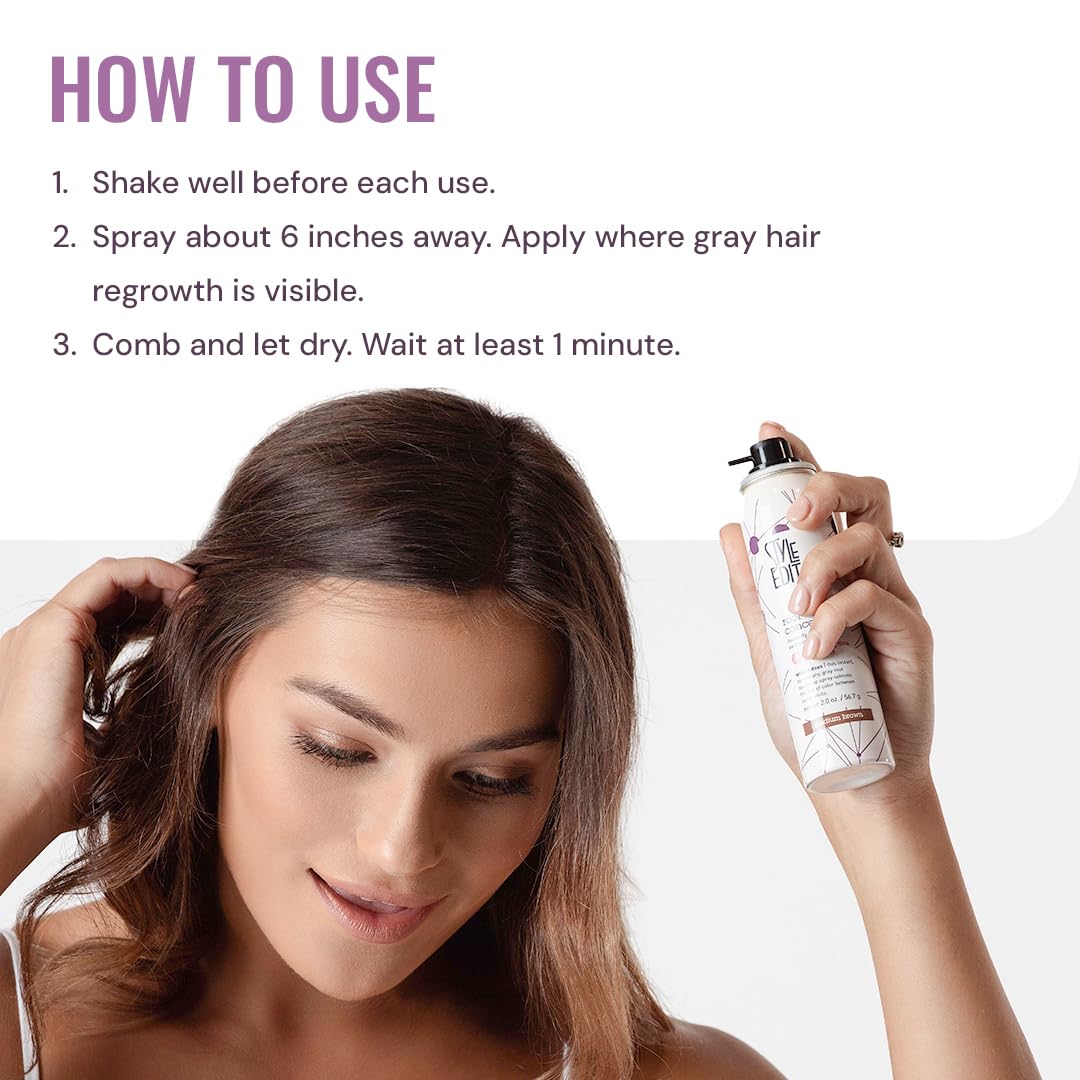 Lifestyle scene using STYLE EDIT Root Touch Up Spray