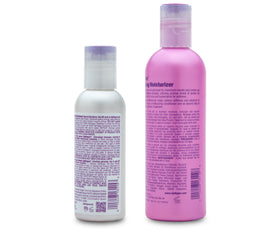 Lifestyle scene with Aphogee Hair Care products on a bathroom shelf