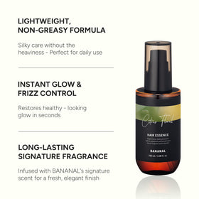 Lifestyle scene with BANANAL Hair Serum in a bathroom setting