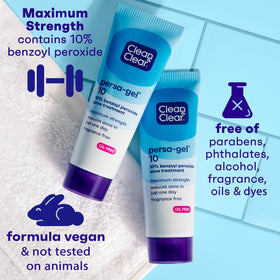 Lifestyle scene with Clean & Clear Persa-Gel 10 in bathroom