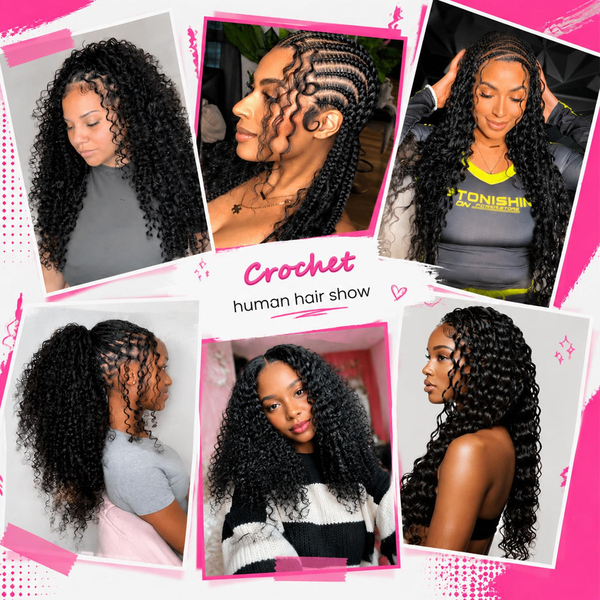 Lifestyle scene with Dowstalgirl crochet hair at a party