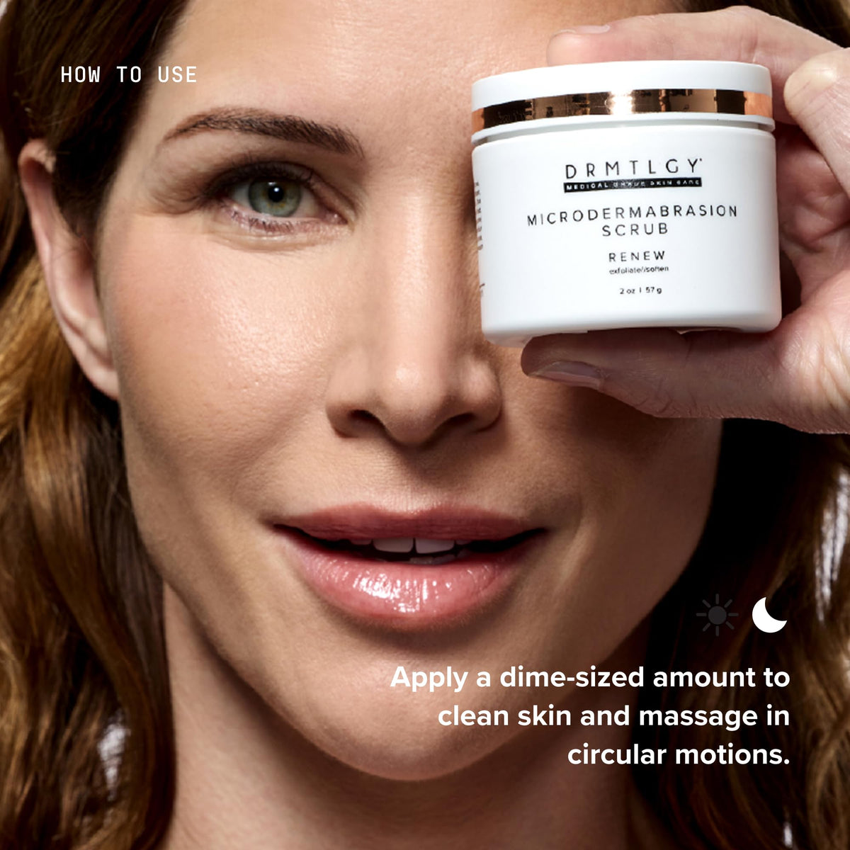 Lifestyle scene with DRMTLGY Microdermabrasion Scrub