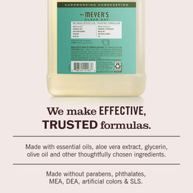 Lifestyle scene with Mrs. MEYER'S Hand Soap Refill Basil in a kitchen