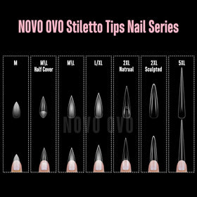 Lifestyle scene with NOVO OVO Stiletto Nail Tips applied