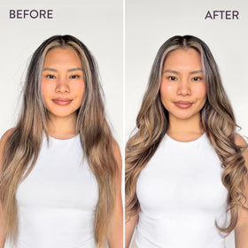 Lifestyle scene with Pureology Leave-In Conditioner on a vanity